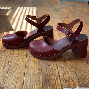 Swedish Hasbeens Ann-Sofi in Bordeaux Size 38